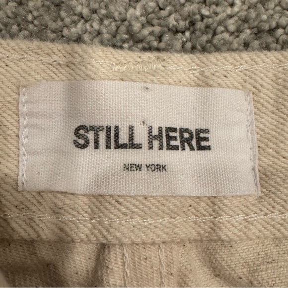 Still Here Panama Jean Denim Midi Skirt in Cream size 27 EUC - Picture 10 of 16